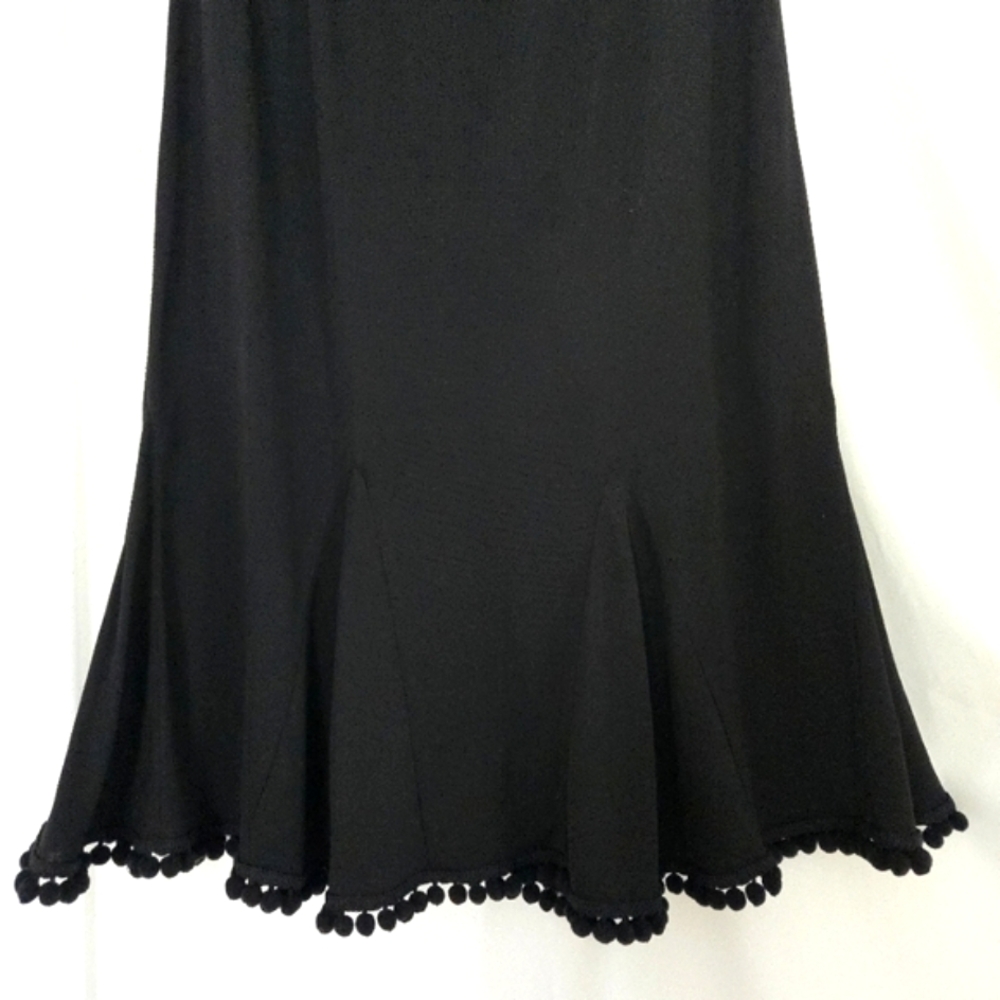 ( Nanette Lepore ) Midi Flounce Skirt With Pom-Pom Border - Picture 2 of 6